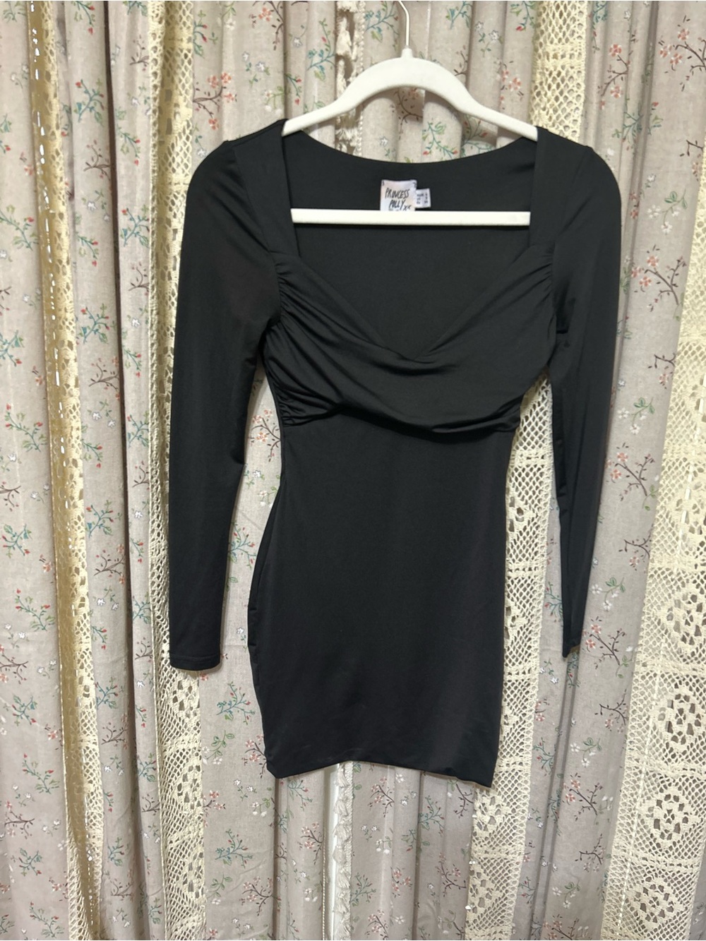 Princess Polly Black Ruched Bodycon Mini‎ Dress US 2 Going Out